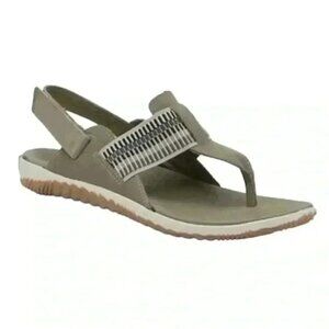 SOREL Out N About Plus Leather Walking Sandal Comfort Sporty Green Size 12